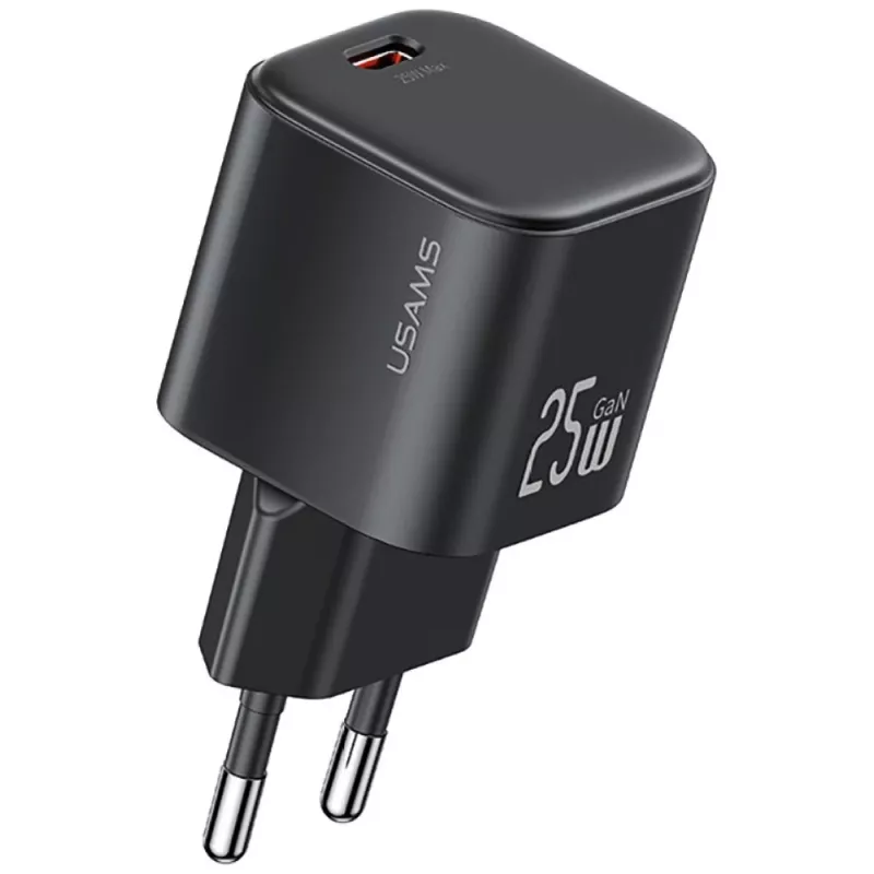 USAMS 25W GaN USB-C spartus įkroviklis - baltas