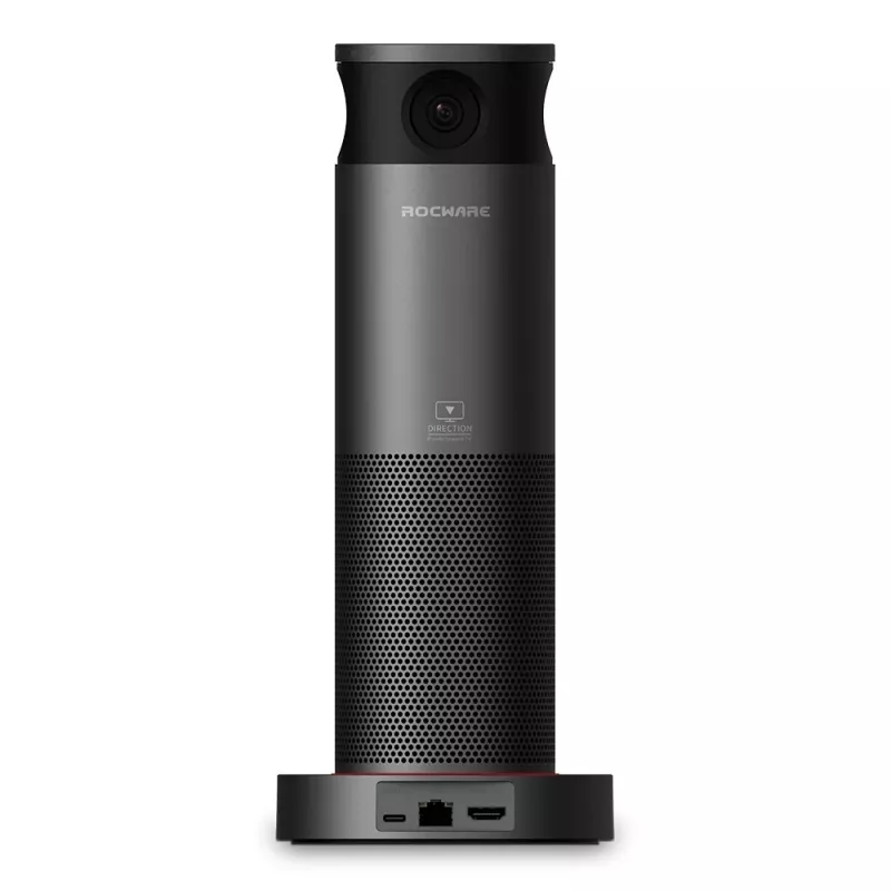 ROCWARE RC360 360° Panoraminė Wi-Fi IP kamera, 1080P Full HD, dvipusis garsas, naktinis matymas, vidaus patalpoms