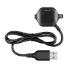 Garmin Forerunner 20/25 įkrovimo segtukas su duomenų kabeliu - 1m USB-A į firminį segtuką, juoda