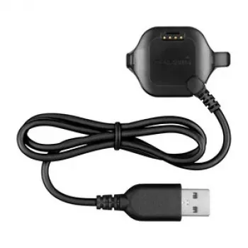 Garmin Forerunner 20/25 įkrovimo segtukas su duomenų kabeliu - 1m USB-A į firminį segtuką, juoda