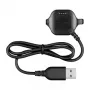Garmin Forerunner 20/25 įkrovimo segtukas su duomenų kabeliu - 1m USB-A į firminį segtuką, juoda
