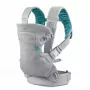 B-KIDS Infantino 4-in-1 keičiamas nešyklė kūdikiui, pilka, 3.6–14.5 kg, JPMA sertifikuota, su nuimamu Wonder Cover™ seiliniu