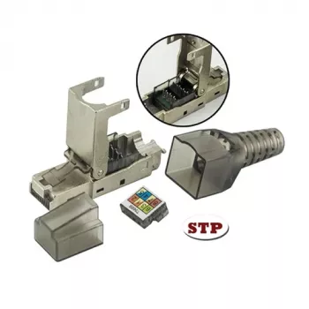 Techly 101911 RJ45 Cat6a 10G modulinis kištukas be įrankių, STP