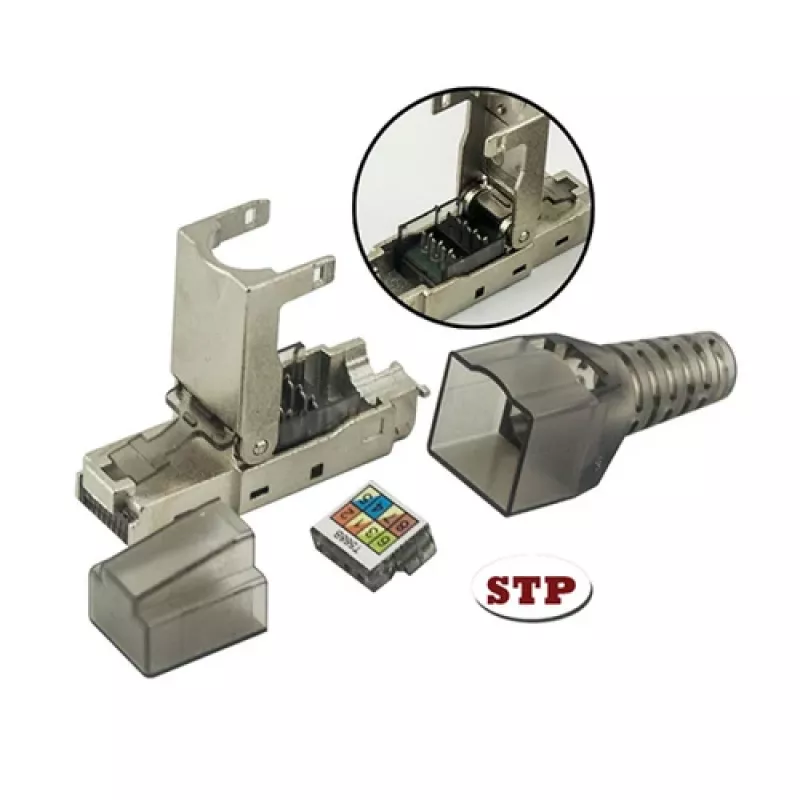 Techly 101911 RJ45 Cat6a 10G modulinis kištukas be įrankių, STP