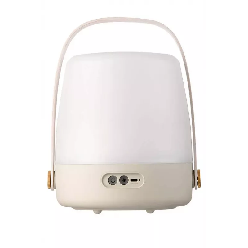 KOODUU Lite-up įkraunama LED lempa su medine rankena, smėlio spalvos