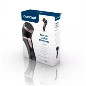 CONCEPT Electric Foot File PN3020 Black – įkraunamas nuospaudų šalintuvas su 2 kvarciniais voleliais, 90 min. belaidžio veikimo