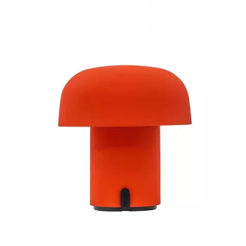 KOODUU SENSA įkraunamas LED stalinis šviestuvas oranžinis – belaidis, reguliuojamo ryškumo, USB-C, 150 liumenų, šilta balta šviesa