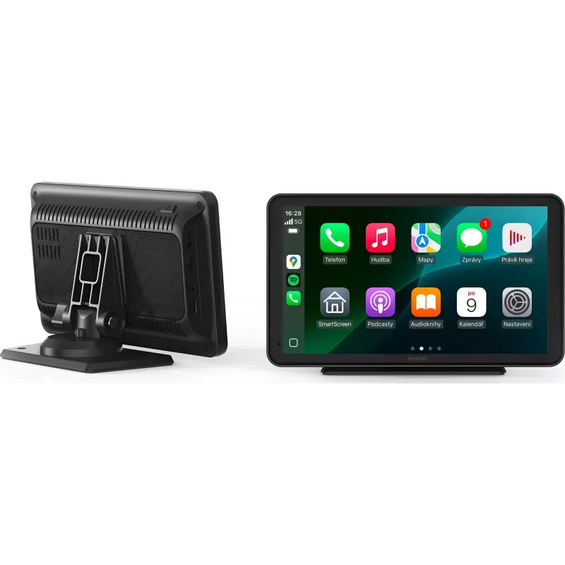 SENCOR SCT M760 BWT 7 colių 2DIN automobilinis radijas su CarPlay, Android Auto, Bluetooth ir galinės kameros įvestimi