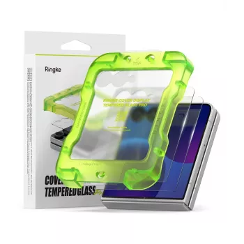 Ringke Cover Display Pro 2 vnt. grūdinto stiklo apsauga Galaxy Z Flip 8 išoriniam ekranui - skaidri