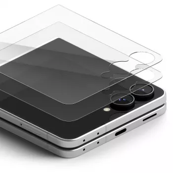 Ringke Cover Display Pro 2 vnt. grūdinto stiklo apsauga Galaxy Z Flip 8 išoriniam ekranui - skaidri