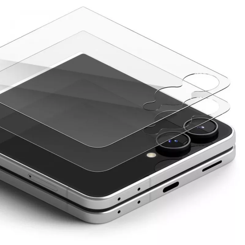 Ringke Cover Display Pro 2 vnt. grūdinto stiklo apsauga Galaxy Z Flip 8 išoriniam ekranui - skaidri