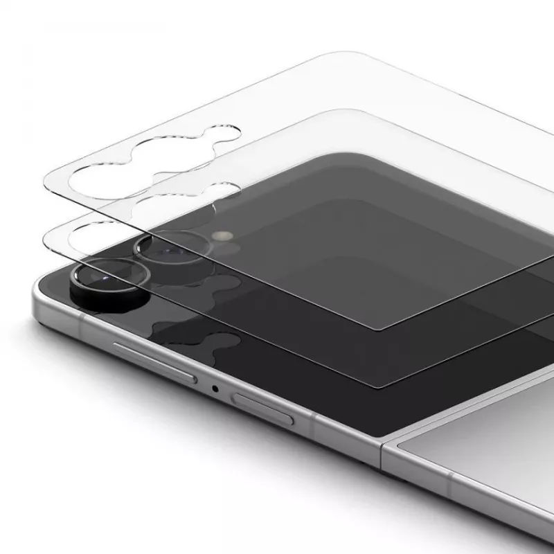 Ringke Cover Display Pro 2 vnt. grūdinto stiklo apsauga Galaxy Z Flip 8 išoriniam ekranui - skaidri