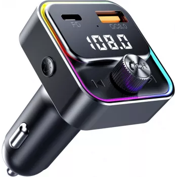 SENCOR SWM 3000 Bluetooth FM siųstuvas su USB-A QC3.0, USB-C PD 3.0, MP3 atkūrimu, laisvų rankų skambučiais, Siri ir Google Assistant