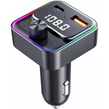 SENCOR SWM 3000 Bluetooth FM siųstuvas su USB-A QC3.0, USB-C PD 3.0, MP3 atkūrimu, laisvų rankų skambučiais, Siri ir Google Assistant