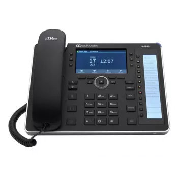 AudioCodes 445HD VoIP telefonas su skambintojo numerio rodymu ir laukiančio skambučio funkcija