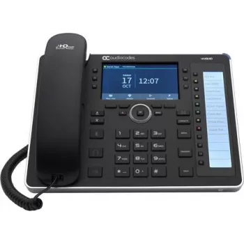 AudioCodes 445HD VoIP telefonas su skambintojo numerio rodymu ir laukiančio skambučio funkcija
