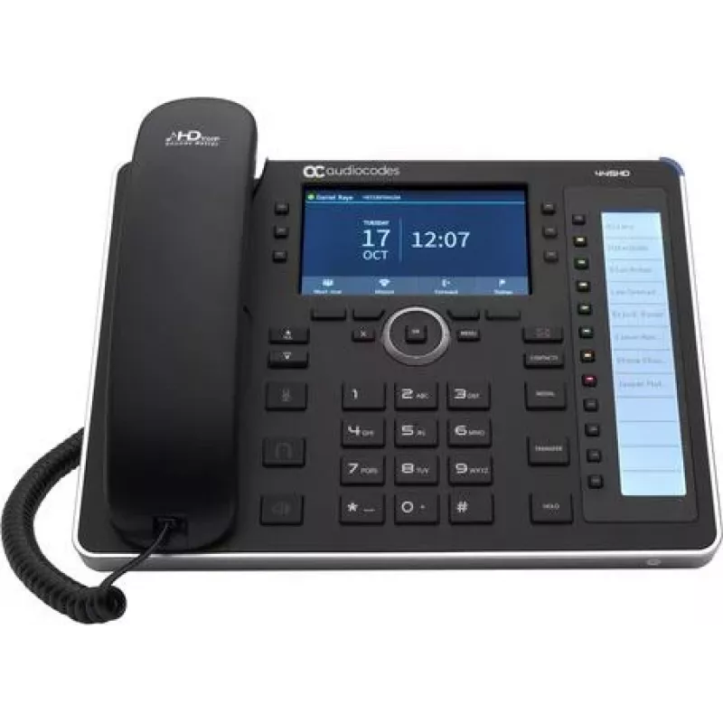 AudioCodes 445HD VoIP telefonas su skambintojo numerio rodymu ir laukiančio skambučio funkcija