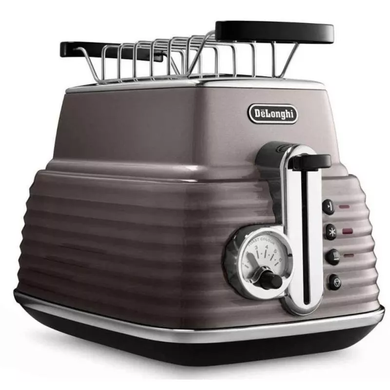 De'Longhi Scultura CTZ2103BG 2 skiltelių skrudintuvas, 900 W, šampano aukso spalvos