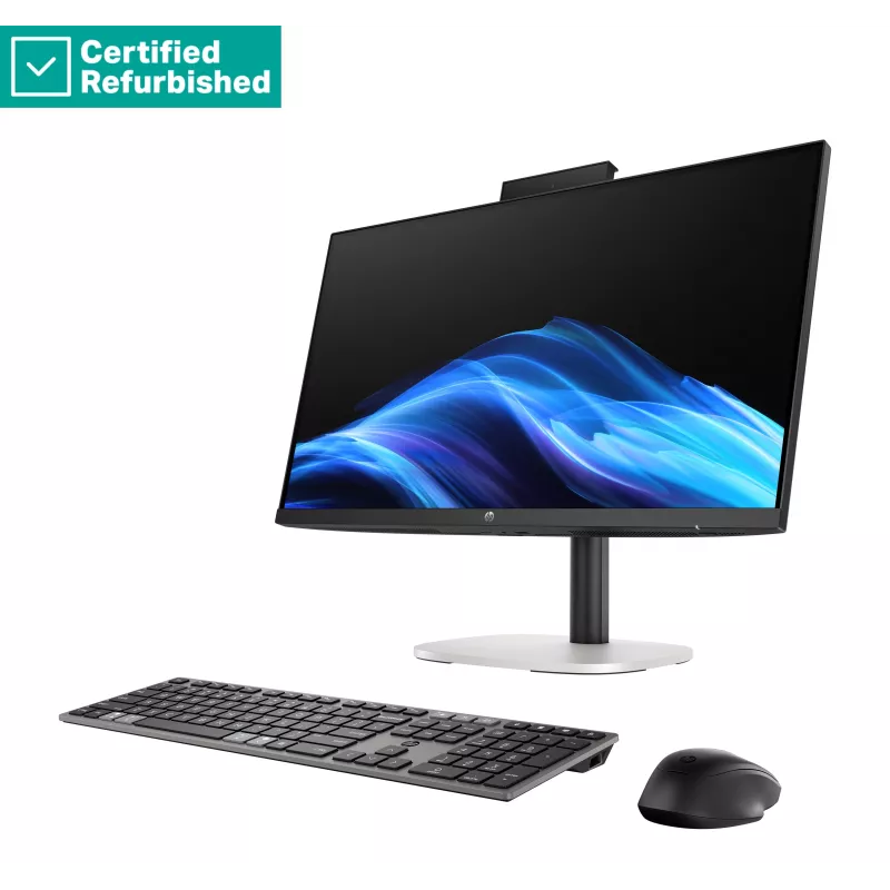 HP ProStudio 4 AIO 24 atnaujintas All-in-One kompiuteris - Intel Ultra 5-235, 32GB, 512GB SSD, 23,8 colio FHD liečiamas ekranas, aukštį reguliuojamas stovas, USB pelė, Win 11 Pro, 1 metų garantija