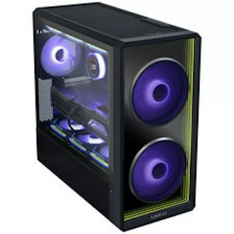 Lian Li LANCOOL 217 INF korpuso rinkinys su HydroShift II LCD-S 360TL AIO ir 3x UNI FAN SL-INF 120 Reverse Blade ventiliatoriais - juoda