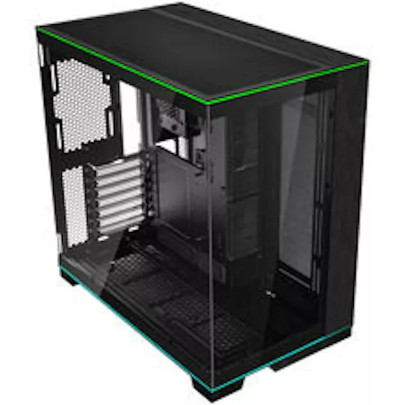 Lian Li O11D EVO RGB korpuso rinkinys su HydroShift II LCD-S 360TL AiO, 6x UNI FAN SL-INF 120 Reverse Blade ventiliatoriais ir UNI HUB SL-INF - juodas
