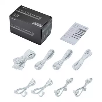Phanteks Revolt 1200W Platinum Bundle maitinimo blokas su kabelių rinkiniu - baltas
