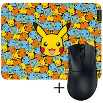 Razer DeathAdder V4 Pro belaidė žaidimų pelė + Razer Gigantus V2 pelės kilimėlis