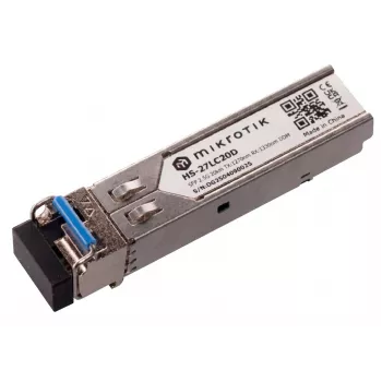 MikroTik HS-2733LC20D SFP siųstuvas-imtuvas, 1,25 Gbps, 1310 nm, 20 km, vienmodis, LC Duplex