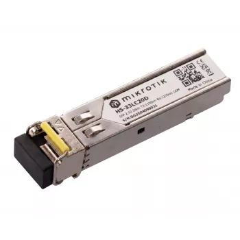 MikroTik HS-2733LC20D SFP siųstuvas-imtuvas, 1,25 Gbps, 1310 nm, 20 km, vienmodis, LC Duplex