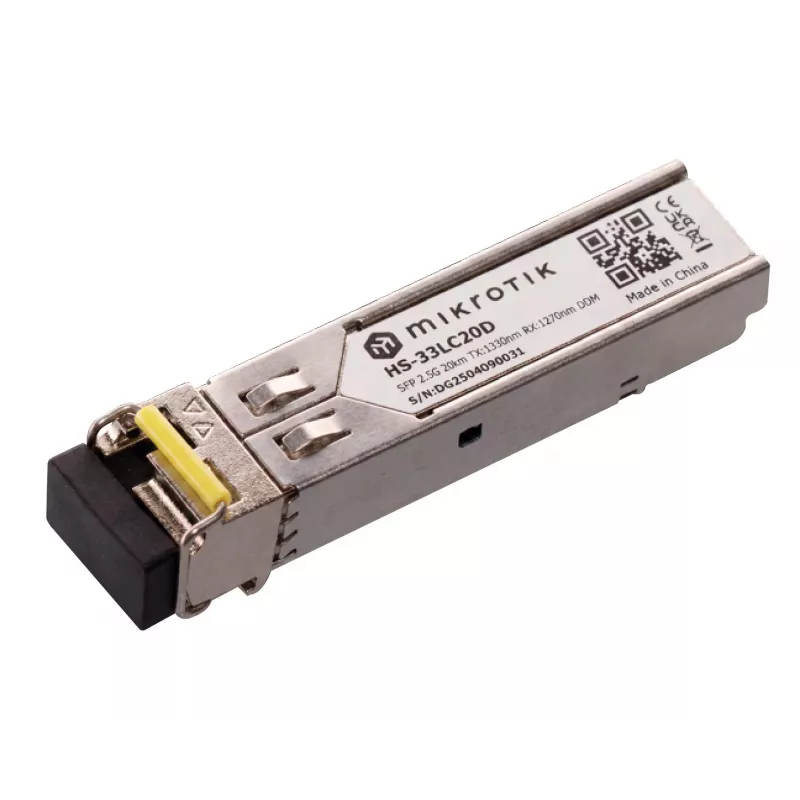MikroTik HS-2733LC20D SFP siųstuvas-imtuvas, 1,25 Gbps, 1310 nm, 20 km, vienmodis, LC Duplex