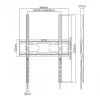 LH-GROUP OY LP42-64AF fiksuotas portretinis TV laikiklis prie sienos 37-75 col. – iki 60 kg, VESA iki 800x400, juodas