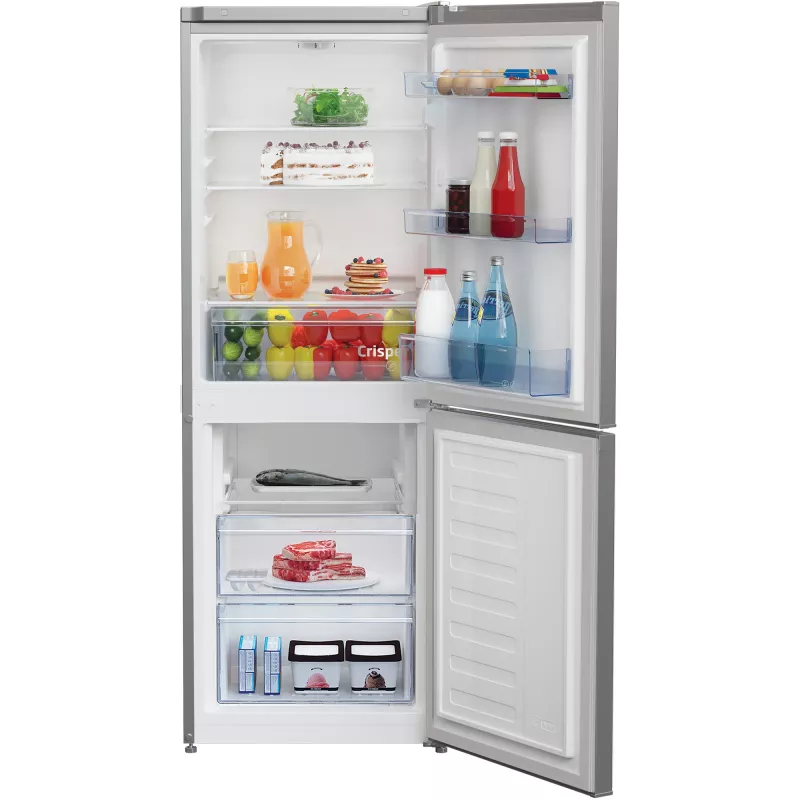 BEKO RCSA240K40SN šaldytuvas su šaldikliu, energijos klasė E, aukštis 153 cm, Inox