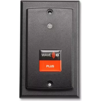 RF IDeas WAVE ID Plus RDR-800W2BKU daugiatechnologinis USB kortelių skaitytuvas (iCLASS SE, Seos, juodos spalvos, montuojamas ant paviršiaus)