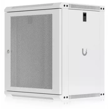 Ubiquiti UACC-Rack-12U-Wall-450-P 12U sieninis tinklo spintos stovas, 450 mm gylio, grūdinto stiklo durys, su užraktu, juodos spalvos