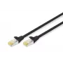 DIGITUS CAT6A S/FTP tinklo komutacinis laidas, 0,5 m, juodas