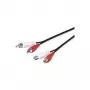 Microconnect AUDCH3 garso ilginimo kabelis 3 m 2 x RCA juodas