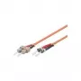 Microconnect FIB120002 ST–SC šviesolaidinis kabelis 2 m, oranžinis