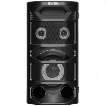 Nešiojamas 2.0 garsiakalbis SVEN PS-670, juodas, galia 2x32,5 W (RMS), TWS, Bluetooth, FM, USB, microSD, LED ekranas, nuotolinio valdymo pultas, ličio baterija