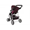 2-in-1 vežimėlis su krepšiu ir lopšiu Juoda-Rožinė 7706 Lean Toys