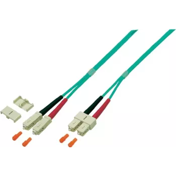 EFB Elektronik O0318.2 Duplex šviesolaidinis komutacinis kabelis, SC–SC, OM4 50/125 µm, LSZH, 2 m, violetinės spalvos