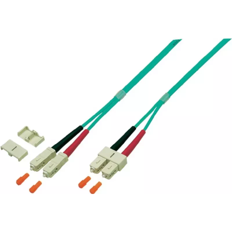 EFB Elektronik O0318.2 Duplex šviesolaidinis komutacinis kabelis, SC–SC, OM4 50/125 µm, LSZH, 2 m, violetinės spalvos