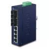 PLANET ISW-621TS15 Pramoninis nevaldomas L2 Fast Ethernet jungiklis su 4x 10/100 + 2x 100Base-FX SC daugiamodžiu, DIN bėgelio/sieninis montavimas, -40 iki 75°C