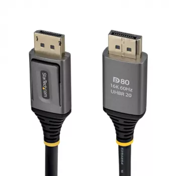 StarTech.com 0,5m DisplayPort 2.1 DP80 laidas - DisplayPort Kištukas į DisplayPort Kištuką - Juodas