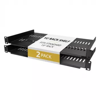 StarTech.com 1U Vėdinama Konsolinė Serverio Lentyna – Patvari, 10 inch Gylio – 2 Vnt. Pakuotė