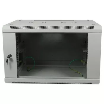 ALLNET 19 inch sieninis spintos korpusas 9U 1 dalies gylis 450mm šviesiai pilkas plokščios pakuotės SMA serija