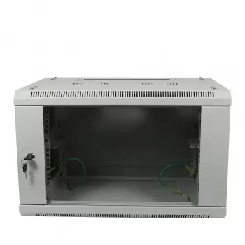 ALLNET 19 inch sieninis spintos korpusas 6U 600x600mm šviesiai pilkas plokščias paketas SMA serija