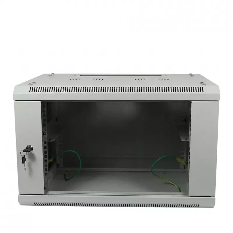 ALLNET 19 inch sieninis spintos korpusas 6U 600x600mm šviesiai pilkas plokščias paketas SMA serija