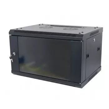 ALLNET 19 inch Sieninis Stovas 15U Vientisas 600mm Gylis Juodas Plokščios Pakuotės SMA Serija