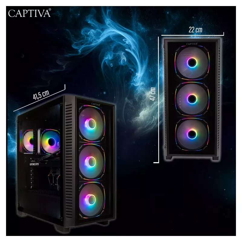 Kompiuteris „Captiva PC Highend Gaming I89-877“ su Intel Core Ultra 7 265KF, 32GB DDR5 RAM, 2TB M.2 SSD, Nvidia GeForce RTX 5070 (12GB GDDR7), Z890, Windows 11 Home