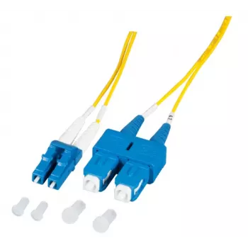 EFB Elektronik O0360.1-1.2 Šviesolaidinis jungiamasis laidas 1 m LC Duplex – SC Duplex OS2 vienmodis geltonas